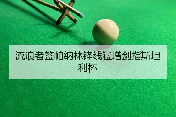 流浪者签帕纳林锋线猛增剑指斯坦利杯